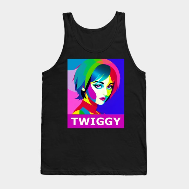 Twiggy Pop Art Tank Top by MtWoodson